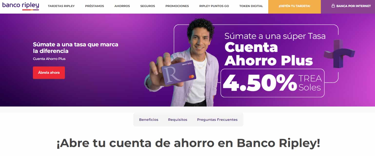 Cuenta Ahorro Plus Banco Ripley: beneficios, requisitos y cómo abrirla