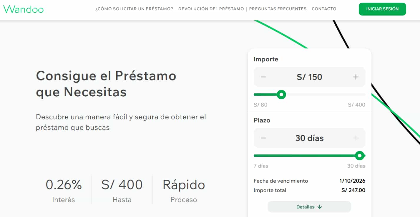 Wandoo Préstamos Perú: requisitos, montos, intereses y cómo solicitar